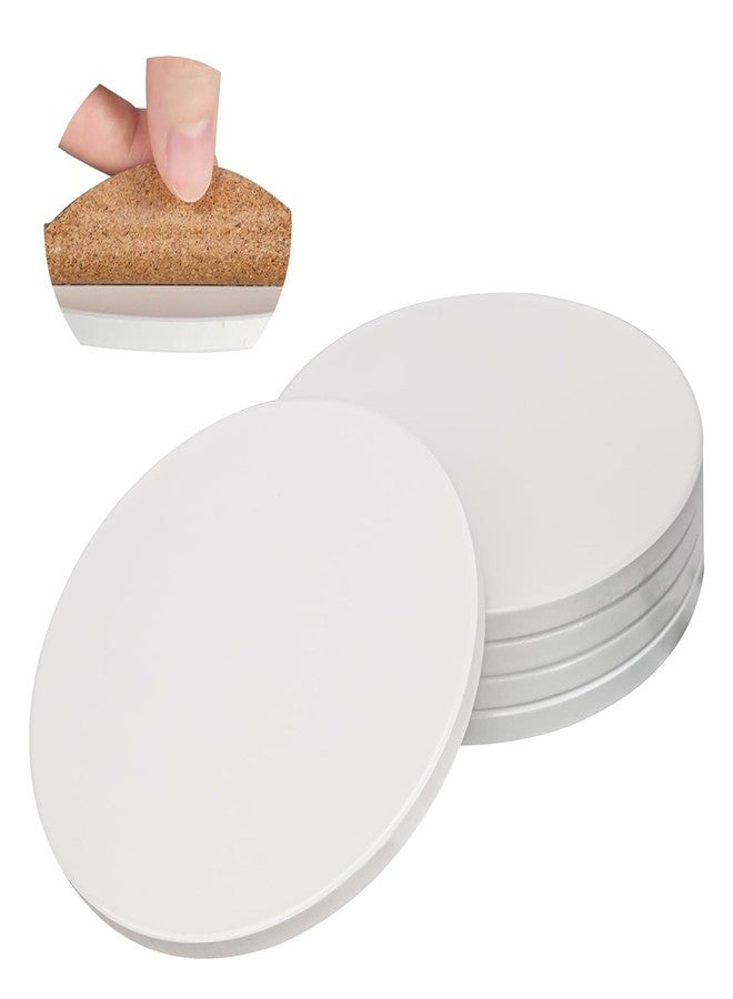 IHDYPPEW 40 Pack 4 inch Round Sublimation Ceramic Tiles for Crafts, Rotundity Sublimation Ceramic Coasters Tiles with Cork Backing Pad, Perfect for DIY Crafts and Sublimation Projects(Glazed) - Image 3